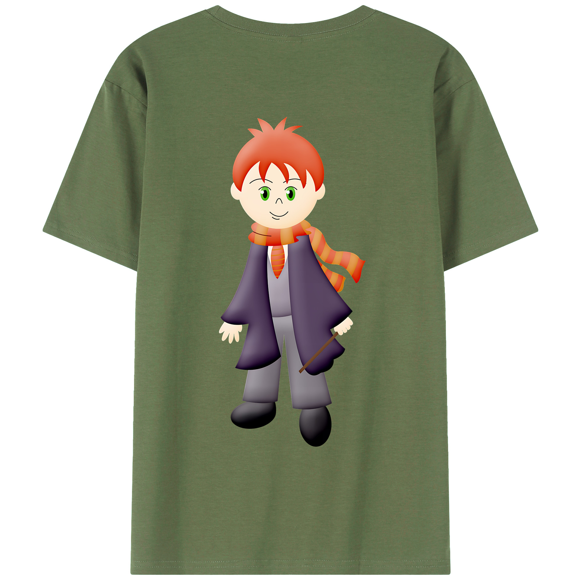 （画像用） Harry Potter ハリー・ポッターシリーズ 綿100％ メンズ半袖Tシャツ（バックプリント） 通気性